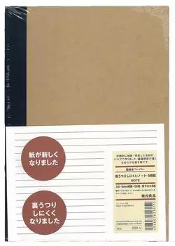 Блокнот MUJI B5 6 мм, линейка, 30 листов - упаковка из 5 книг [переплет 5 цветов]