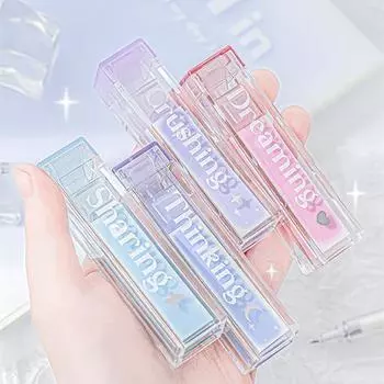 Блокнот на 120 листов, креативный градиентный цвет, липкая заметка с коробкой для хранения, мини-блокнот с милой бабочкой и луной для студентов розовый