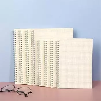 Блокнот на спирали формата A5/B5/A4 с горизонтальной сеткой, пустой блокнот, матовый студенческий дневник, альбом для рисования, школьные принадлежности, канцелярские принадлежности