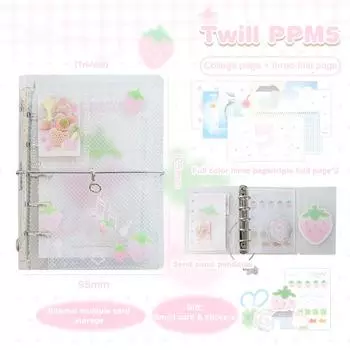 Блокнот на спирали Кавайный Прозрачный Блокнот на кольцах Мини-блокнот Портативный Ручной аккаунт Мультяшный Карманный блокнот