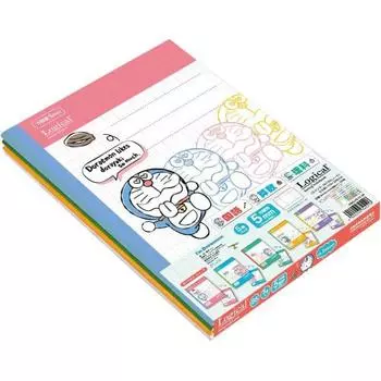 Блокнот Nakabayashi Fujiko Pro/I m Doraemon Swing Logical Semi-B5/Сетка 5 мм в линейку/30 листов, яркие цвета, упаковка из 5 книг HB5-H510-5P