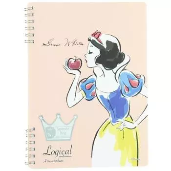 Блокнот Nakabayashi Logical W Ring A5A в линейку Disney Princess Белоснежка NW-A509-OR