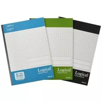 Блокнот Nakabayashi Swing Logical с антибактериальной обложкой A4/Сетка 5 мм в линейку/30 листов, повседневный цвет, 3 книги в упаковке HA4-H502-3P, многоцветный