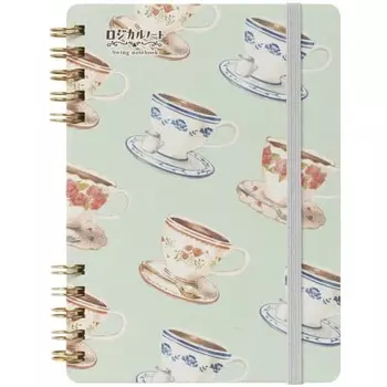 Блокнот Nakabayashi Swing Logical W Ring Furukawa Shiko/Otome Time A6/Сетка 5 мм/80 листов Tea Time NW-A617-4