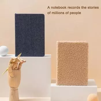 Блокнот On-the-Go Inspiration Обложка из искусственной овечьей джинсовой ткани Плотная бумага 160 г Еженедельный планировщик Журнал для записей темно-синий