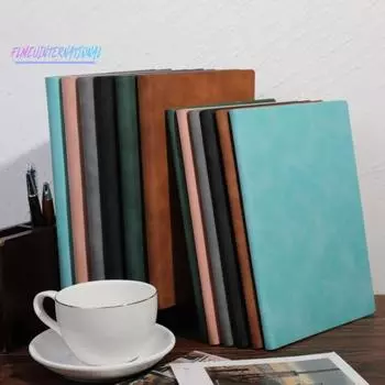 Блокнот-планировщик, блокнот из утолщенной бумаги с поясом-закладкой, прозрачная полоска, ежедневный блокнот для дома, школы, офиса синий