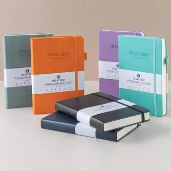 Блокнот-планировщик на 2024-2025 годы, календарь, управление временем, снижение стресса, планирование, книга для домашнего офиса, школы красный