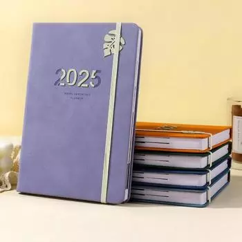 Блокнот-планировщик на месяц со спиральным переплетом, плотная бумага, без кровотечения, ежедневный журнал, календарь A5 темно-оранжевого