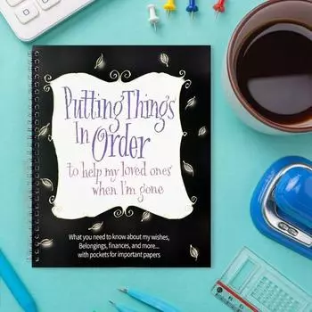 Блокнот-планировщик «Наводим порядок» Блокнот с печатными страницами Эластичная застежка Сувенирный журнал чёрный