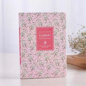 Блокнот-планировщик с цветочным принтом, ежедневный, еженедельный, ежемесячный, канцелярские товары, офисные принадлежности A5 A6 S розовый