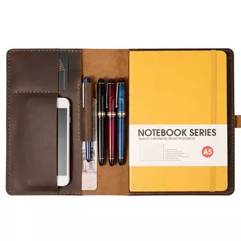 Блокнот ROTERDON, блокнот, блокнот A5, подлинный, книга расписания, ручная работа, оснащенная местом для хранения, оригинальная карточка для заметок, офис, выпускной, акция, коричневая обложка, обложка, коричневый