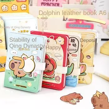 Блокнот с изображением капибары из мультфильма на 80 страниц, отрывная бумага для заметок на ладони, мини-блокнот, дневник для заметок style4