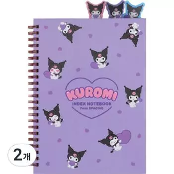 Блокнот Sanrio 3-секционный, Kuromi heart, случайная доставка, фиолетовый, 2 шт.
