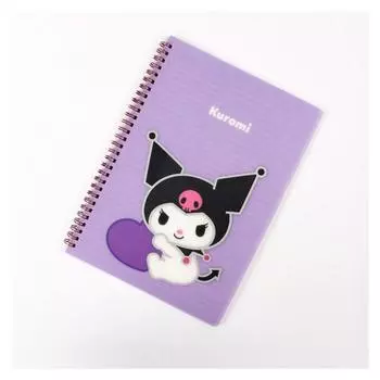 Блокнот Sanrio Персонажи в твердом переплете с линованной обложкой. Весенний блокнот, том 2, фиолетовый Куроми.
