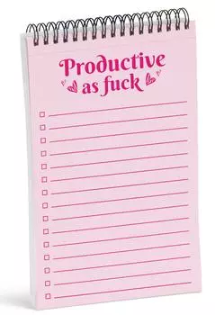 Блокнот со списком дел Inkdotpot — бумажные канцелярские принадлежности 6 дюймов на 9 дюймов, рабочий список Розовый блокнот на спирали Ежедневный контрольный список-(50 листов) 6x9 inches светло-розовый