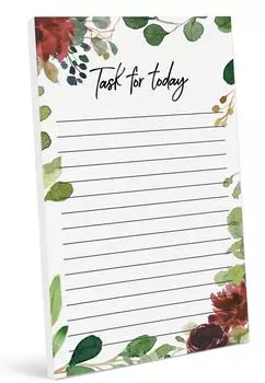 Блокнот со списком ежедневников Inkdotpot, блокнот для заметок, недатированный список дел, отрывной блокнот - 4,5 x 7,5 дюймов (50 листов) организатор 7.5x4.5 inches зелёный