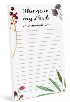 Блокнот со списком ежедневников Inkdotpot, блокнот для заметок, недатированный список дел, отрывной блокнот - 4,5 x 7,5 дюймов (50 листов) Организатор- Планировщик 7.5x4.5 inches красный