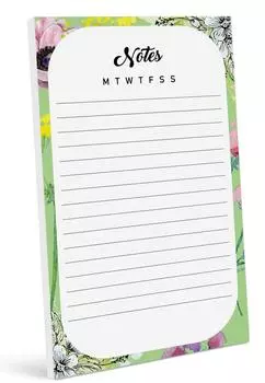 Блокнот со списком ежедневников Inkdotpot, блокнот для заметок, недатированный список дел, отрывной блокнот - 4,5 x 7,5 дюймов (50 листов) организатор 7.5x4.5 inches светло-зеленый