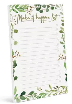 Блокнот со списком ежедневников Inkdotpot, блокнот для заметок, недатированный список дел, отрывной блокнот - 4,5 x 7,5 дюймов (50 листов) организатор 7.5x4.5 inches светло-зеленый