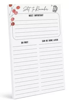 Блокнот со списком ежедневников Inkdotpot, блокнот для заметок, недатированный список дел, отрывной блокнот - 4,5 x 7,5 дюймов (50 листов) организатор 7.5x4.5 inches персиковый