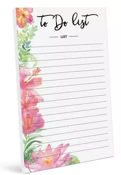 Блокнот со списком ежедневников Inkdotpot, блокнот для заметок, недатированный список дел, отрывной блокнот - 4,5 x 7,5 дюймов (50 листов) организатор 7.5x4.5 inches светло-розовый