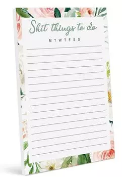 Блокнот со списком ежедневников Inkdotpot, блокнот для заметок, недатированный список дел, отрывной блокнот - 4,5 x 7,5 дюймов (50 листов) организатор 7.5x4.5 inches светло-розовый