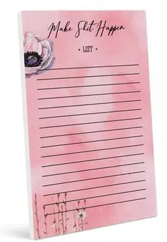 Блокнот со списком ежедневников Inkdotpot, блокнот для заметок, недатированный список дел, отрывной блокнот - 4,5 x 7,5 дюймов (50 листов) организатор 7.5x4.5 inches роза розовый