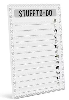 Блокнот со списком ежедневников Inkdotpot, блокнот для заметок, недатированный список дел, отрывной блокнот - 4,5 x 7,5 дюймов (50 листов) Организатор- Планировщик 7.5x4.5 inches светло-серый