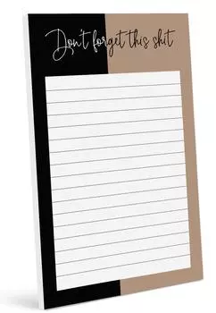 Блокнот со списком ежедневников Inkdotpot, блокнот для заметок, недатированный список дел, отрывной блокнот - 4,5 x 7,5 дюймов (50 листов) организатор 7.5x4.5 inches чёрный