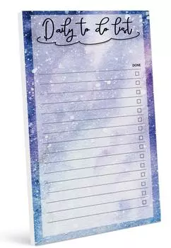 Блокнот со списком ежедневников Inkdotpot, блокнот для заметок, недатированный список дел, отрывной блокнот - 4,5 x 7,5 дюймов (50 листов) организатор 7.5x4.5 inches аметист