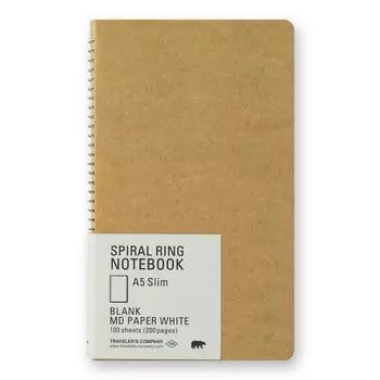 Блокнот спиральное кольцо A5 тонкий простой MD белый Polar Bear Pack 15245006 Traveler s 2-Book