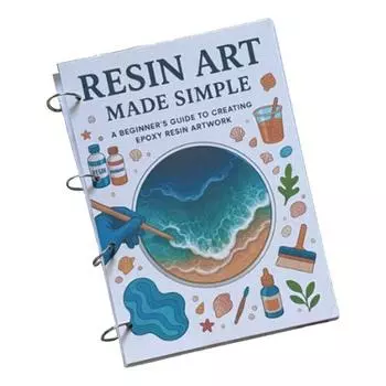 Блокнот в технике Resin Art. Пошаговое руководство по литью эпоксидной смолы, наслоению. Креативный журнал из медной бумаги для любителей активного отдыха. A