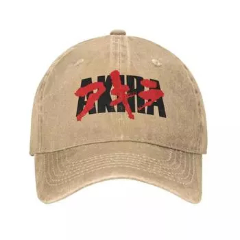 Bloody Akira Logo Unisex Baseball Cap Anime Distressed Washed Hats Cap Retro Outdoor Activities Unstructured Soft