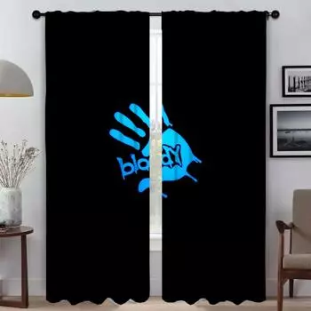 Кровавые затемняющие шторы 2 шт., тюль для украшения Хэллоуина, шторы для спальни, шторы для домашнего интерьера, перегородка для гостиной W50xH70cmx2pcs-CL