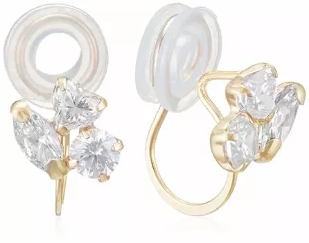 BLOOM K10 Желтый Кубический [Bloom] [Официальный] Женские Серьги, Золото, Цирконий, 0281-0693-0038-0000