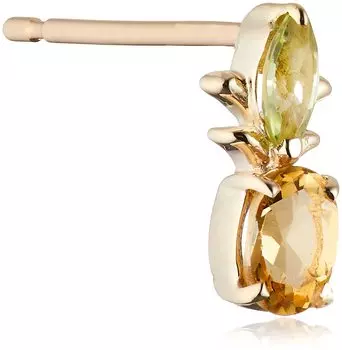 BLOOM ноябрьский камень цитрин K10 желтое золото ананас серьги на одно ухо [BLOOM] для 0222-9110-0019-0000