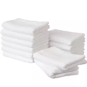 Bloom Сделано в Японии 220 Momme Набор белых коммерческих полотенец для лица, быстросохнущие, 12, Полотенце, Использование, Тонкое, Простое, 100% хлопок, Покупка, Впитывающее,