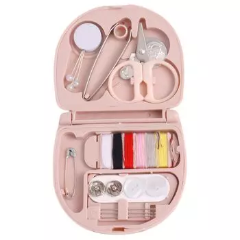 BLOOPIC Швейные машины Швейные машины Мини 9 для одежды для хранения Чехол в комплекте, набор, набор, часть, для дома/путешествий, стильный, милый, портативный, ремонт, розовый