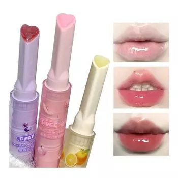 Blopuivo Jelly Lipstick Tinted Lip Gloss Heart Lip Glaze 3 цвета