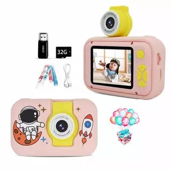 Blossom 48MP Kids 1080P HD Video IPS с 32 ГБ памяти 4-кратный зум USB Dual Digital Защитная перевернутая камера FOROMONE [Cherry Season], камера, 2,0 дюйма