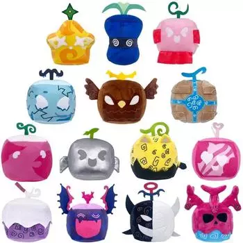 Blox Fruits Аниме Игра Плюшевая Игрушка Фрукты Леопардовый Узор Коробка Плюшевые Игрушки 16см Мягкие Фрукты Игрушка Рождественский Подарок Для Детей ауреолин