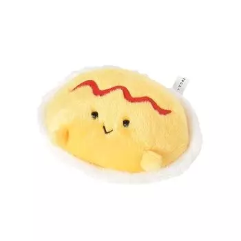 Блю Блю (Синий Синий) Мягкая игрушка-талисман Chubby Cafe размером с ладонь (омлет с рисом)