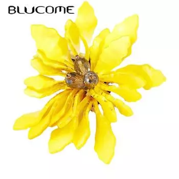 Blucome акриловая красочная цветочная брошь для женщин, пальто, сумка, булавки для хиджаба, новогодний подарок розовый