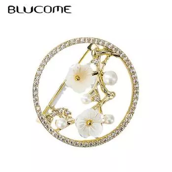 Blucome китайский стиль полый цветок брошь в винтажном стиле корсаж ювелирные аксессуары золотой
