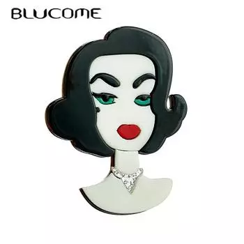 Blucome красивые женские броши женские стильные акриловые материалы простой значок подарки на день рождения для девочек булавки аксессуар ювелирные изделия