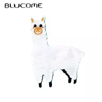 Blucome милая акриловая брошь в виде животного, белая овца, корсаж для женщин, детский костюм, шарф, шляпа, булавки для лацканов, детские подарки на Новый год