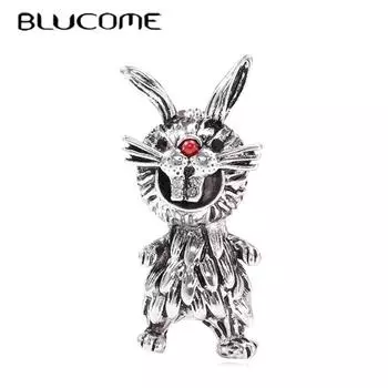 blucome, милая индивидуальная стеклянная брошь с кроликом, одежда для девочек, шарф, джинсовое пальто, булавки, аксессуары золотой