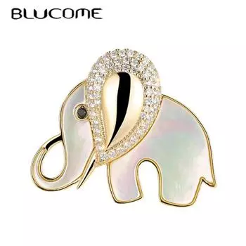 Blucome Милая Маленькая Брошь Слоник Женщины И Мужчины Унисекс Булавка Украшения Животное Новинка 2023