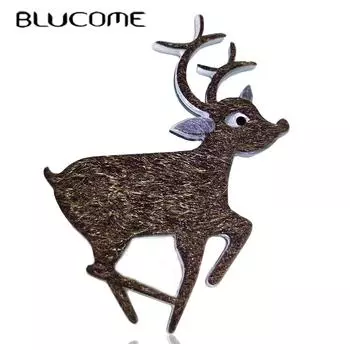 Blucome, милая рождественская мужская брошь в стиле аниме с пятнистым оленем на Рождество, новогодний подарок, качественный подарок для женщин