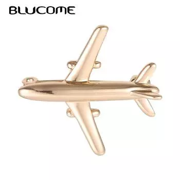 Blucome модная брошь в форме самолета, значок хорошего качества, металлический свитер с самолетом, корсаж для женщин и мужчин, броши, украшения с лацканами, подарки серебряный